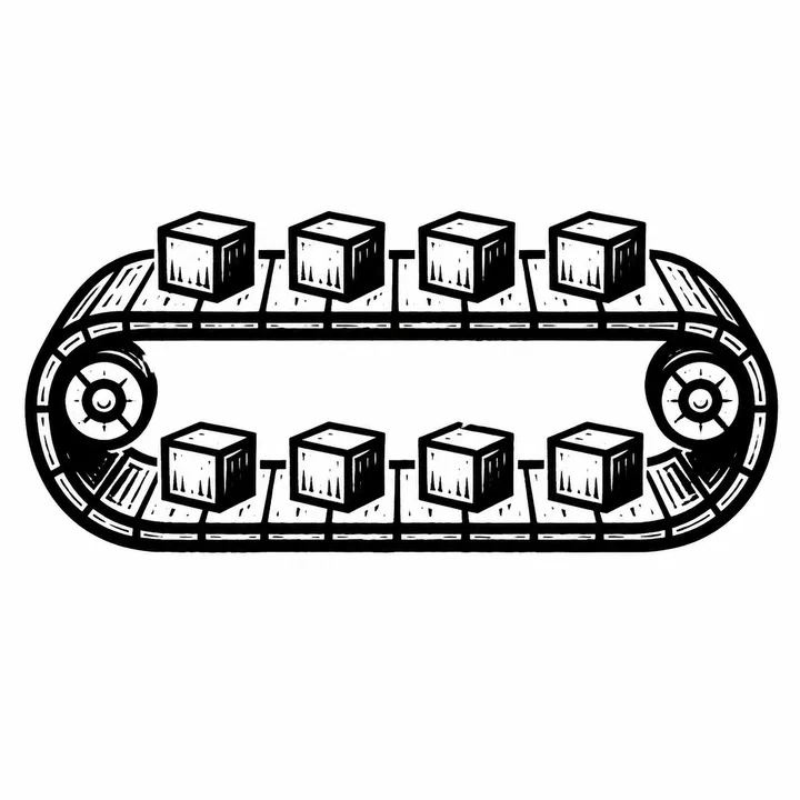 Abstract ink figure for CI/CD